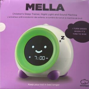 MELLA Sleep Trainer Night Light - Green and Purple